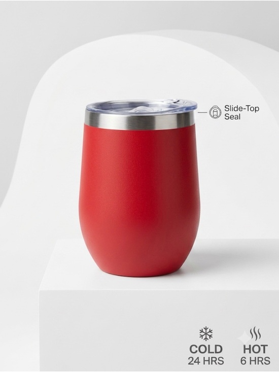 Other - Insulated Red Tumbler with Slide-Top Lid